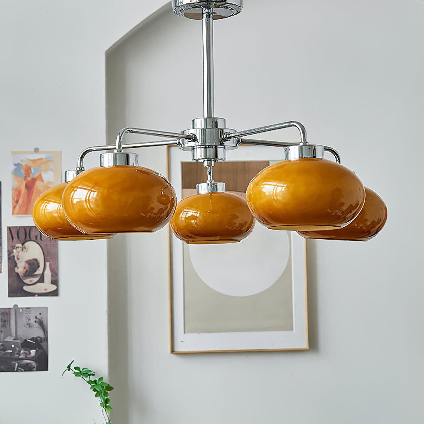 Oval Glass Globe Chandelier