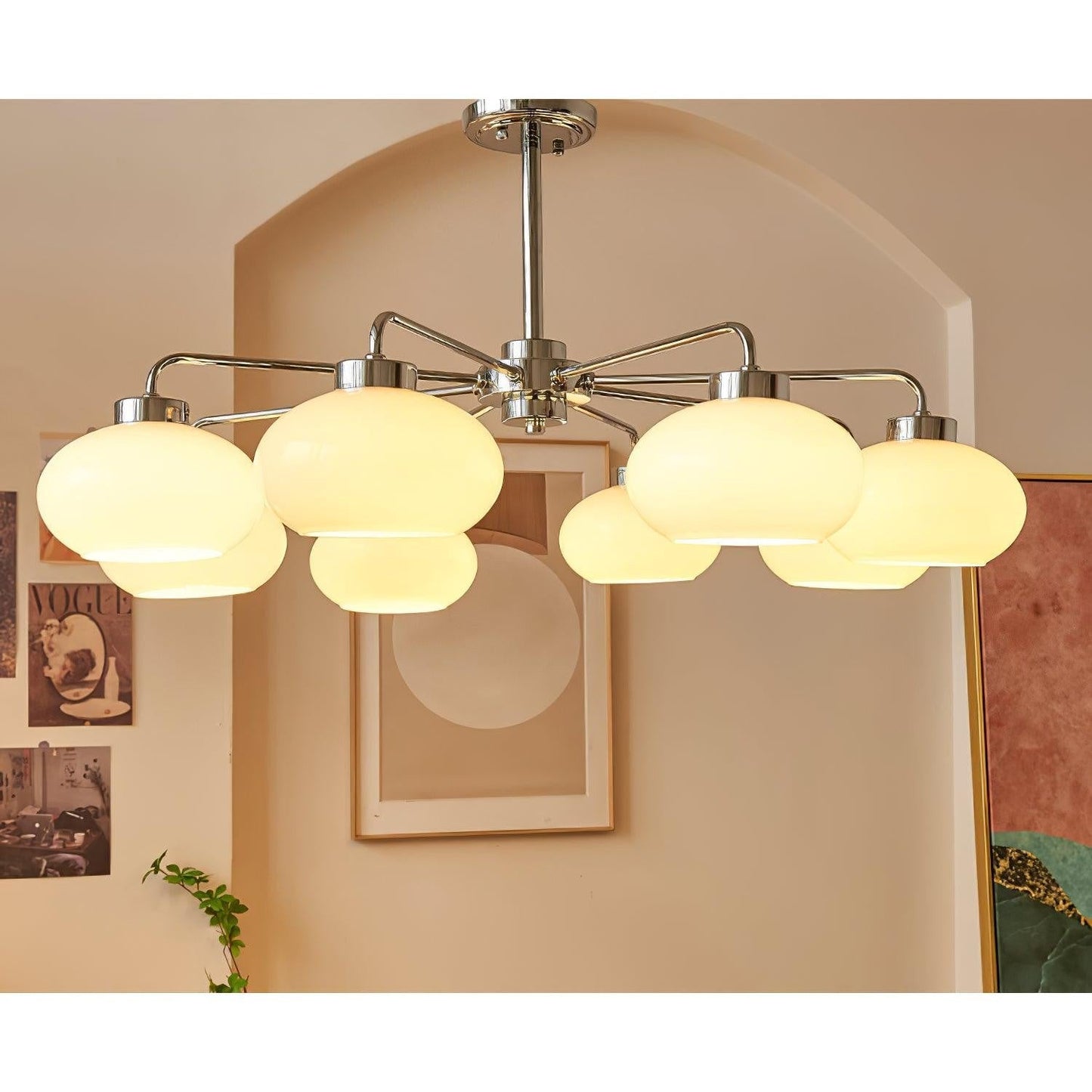 Oval Glass Globe Chandelier