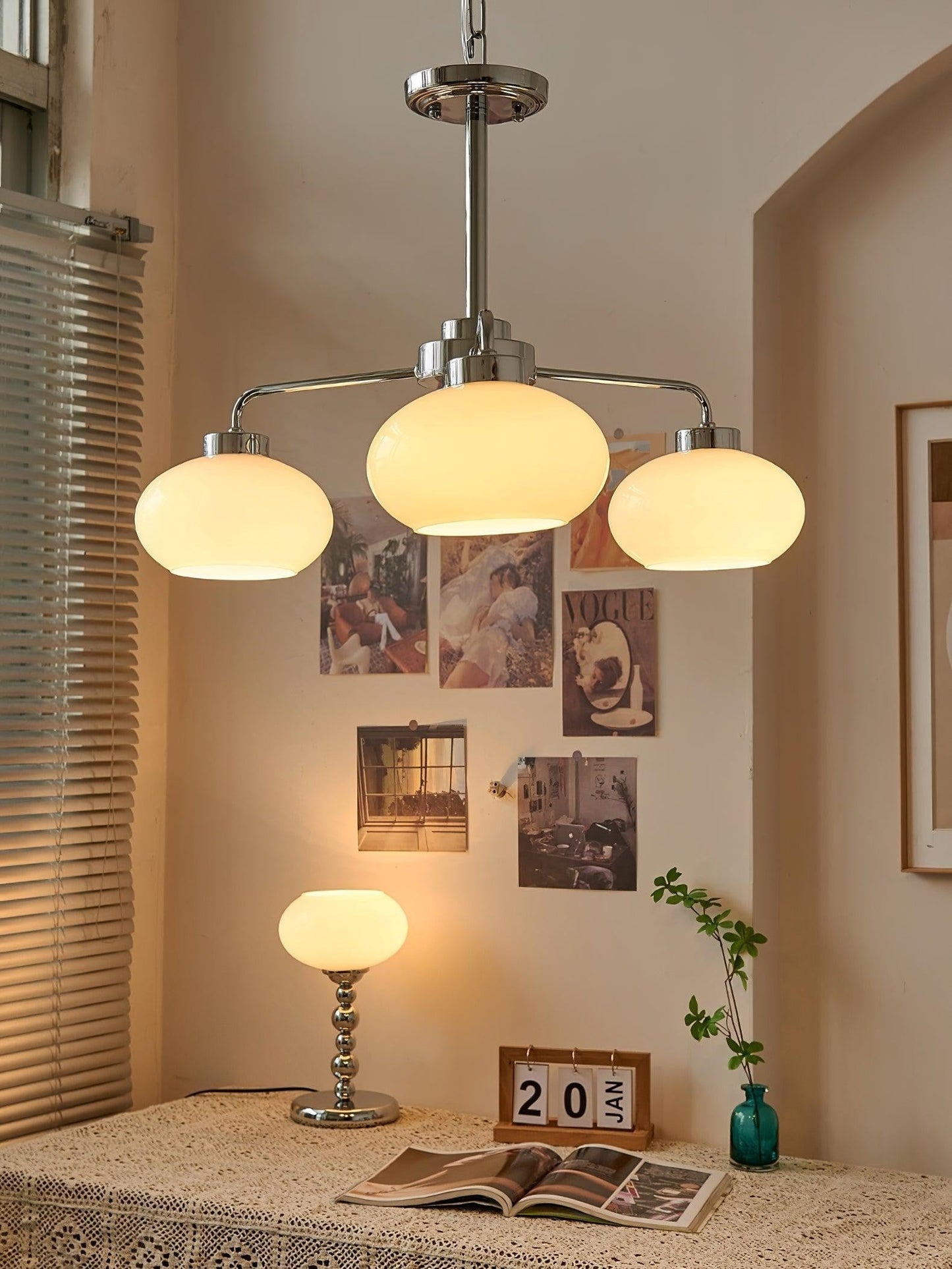 Oval Glass Globe Chandelier