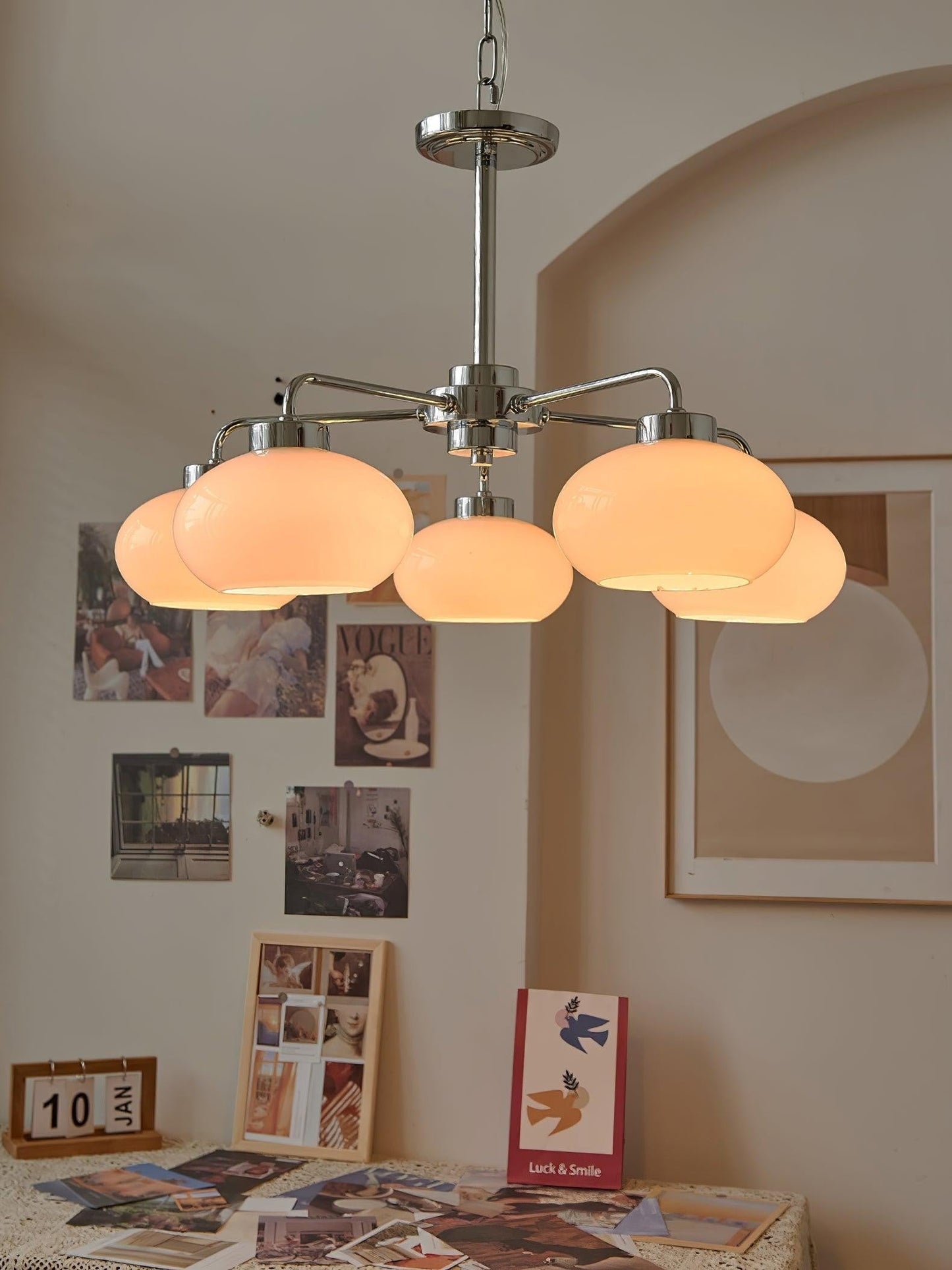 Oval Glass Globe Chandelier