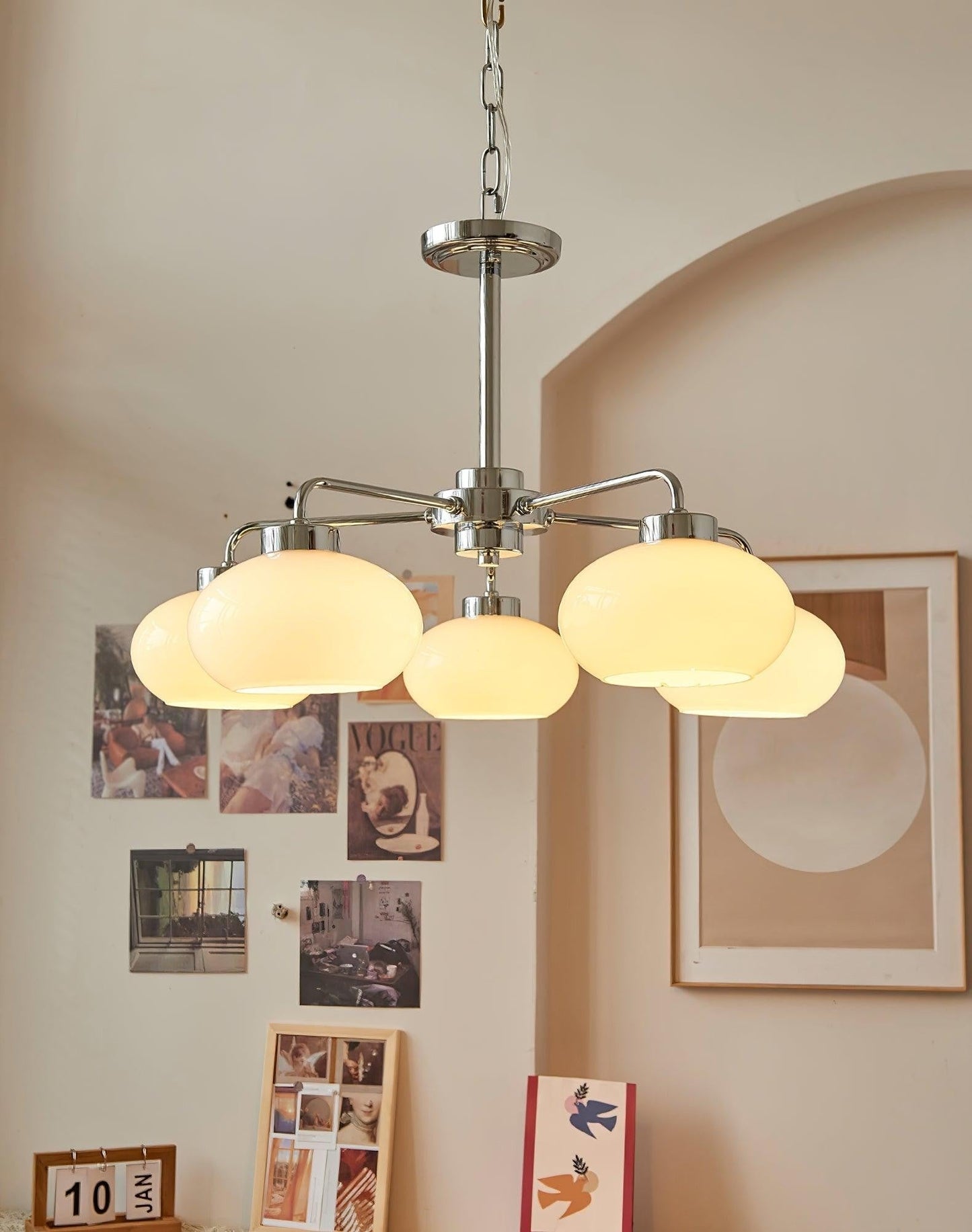 Oval Glass Globe Chandelier