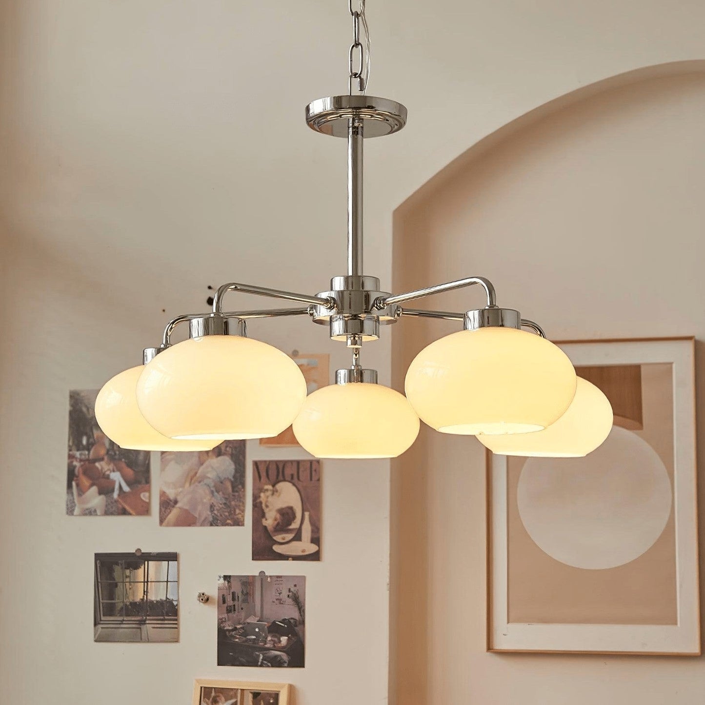 Oval Glass Globe Chandelier