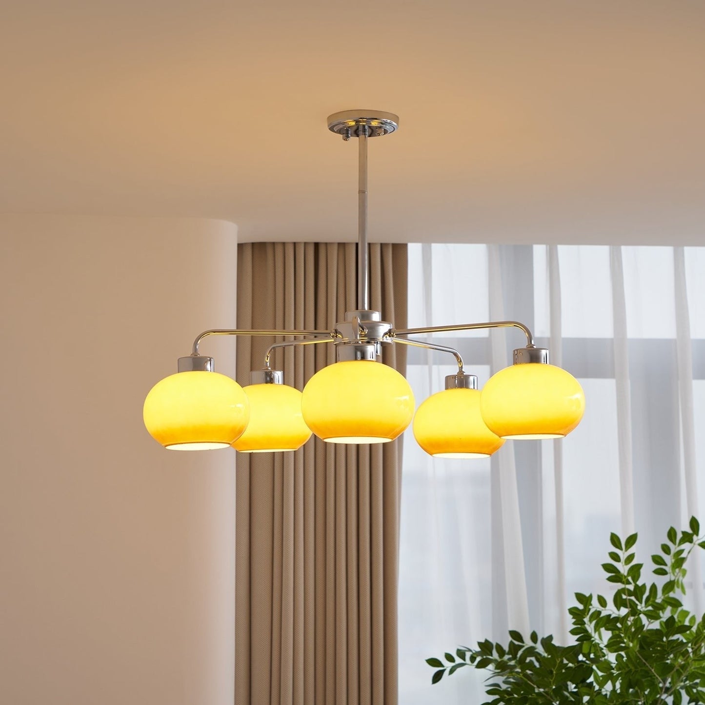 Oval Glass Globe Chandelier