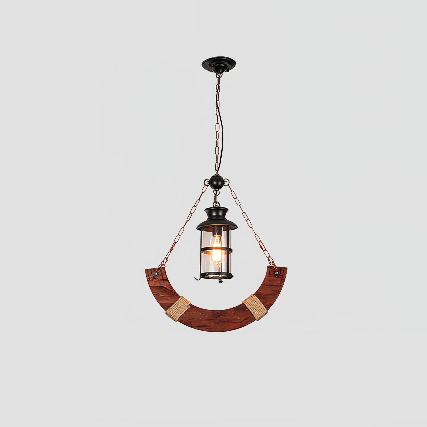 Rustic Nautical Wood Chandelier