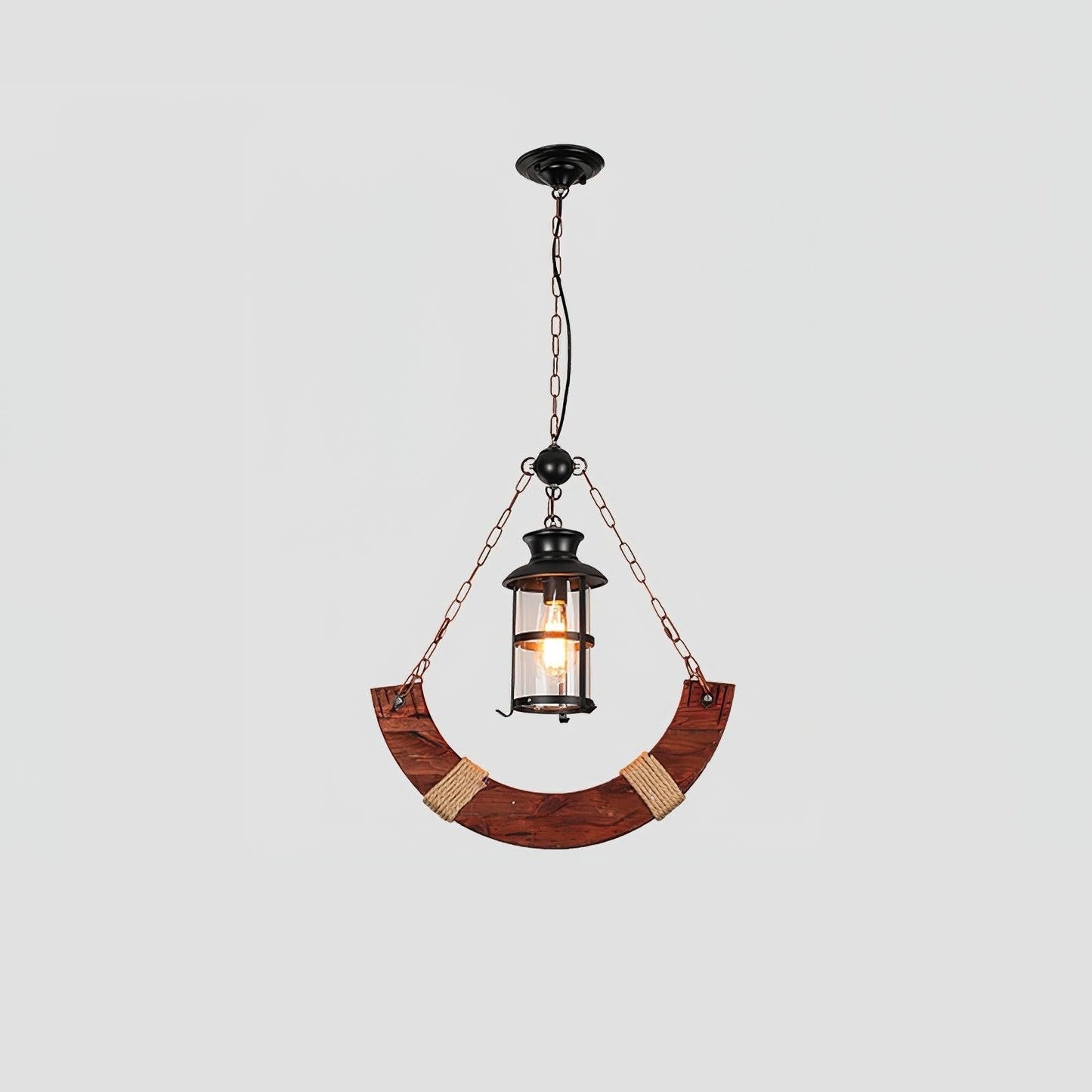 Rustic Nautical Wood Chandelier