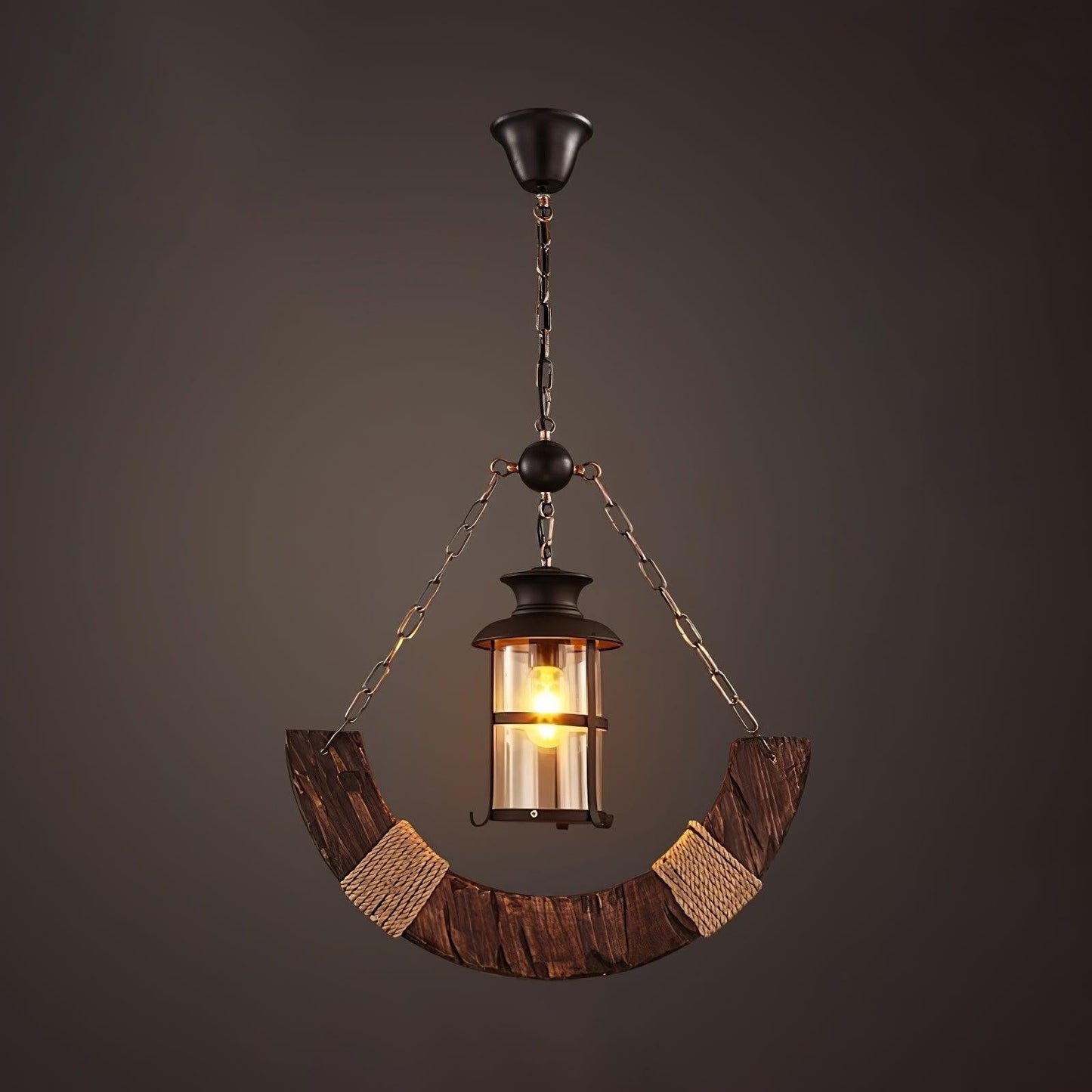 Rustic Nautical Wood Chandelier