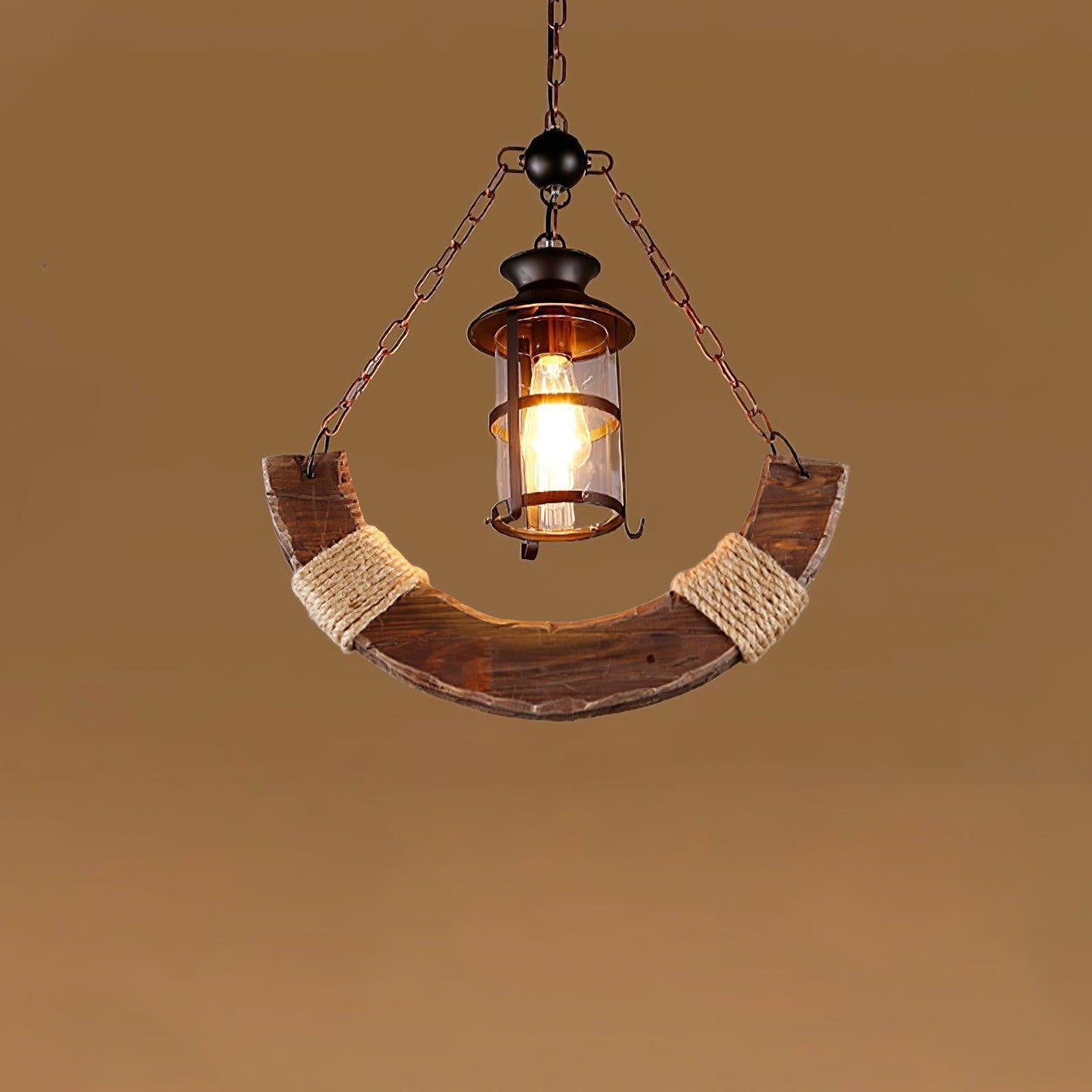 Rustic Nautical Wood Chandelier