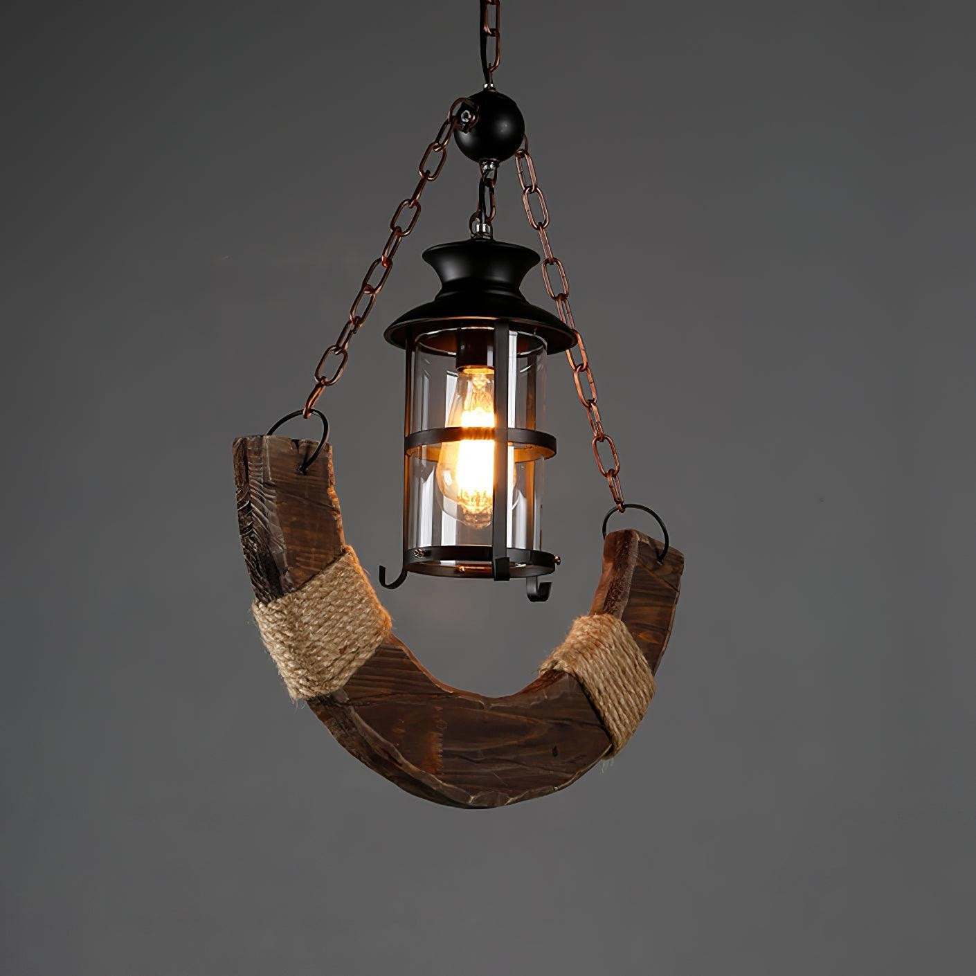 Rustic Nautical Wood Chandelier