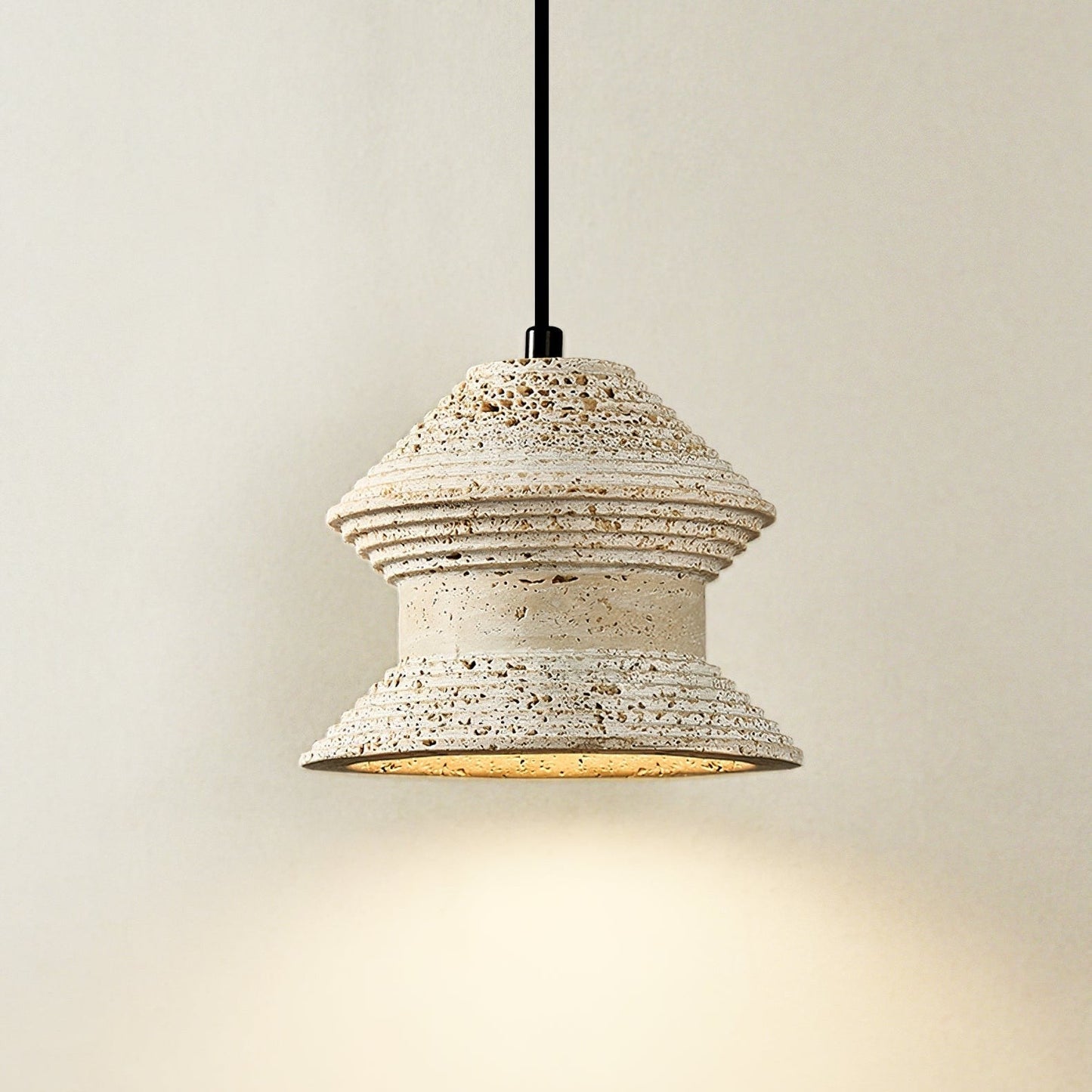 Sculpted Travertine Stone Pendant