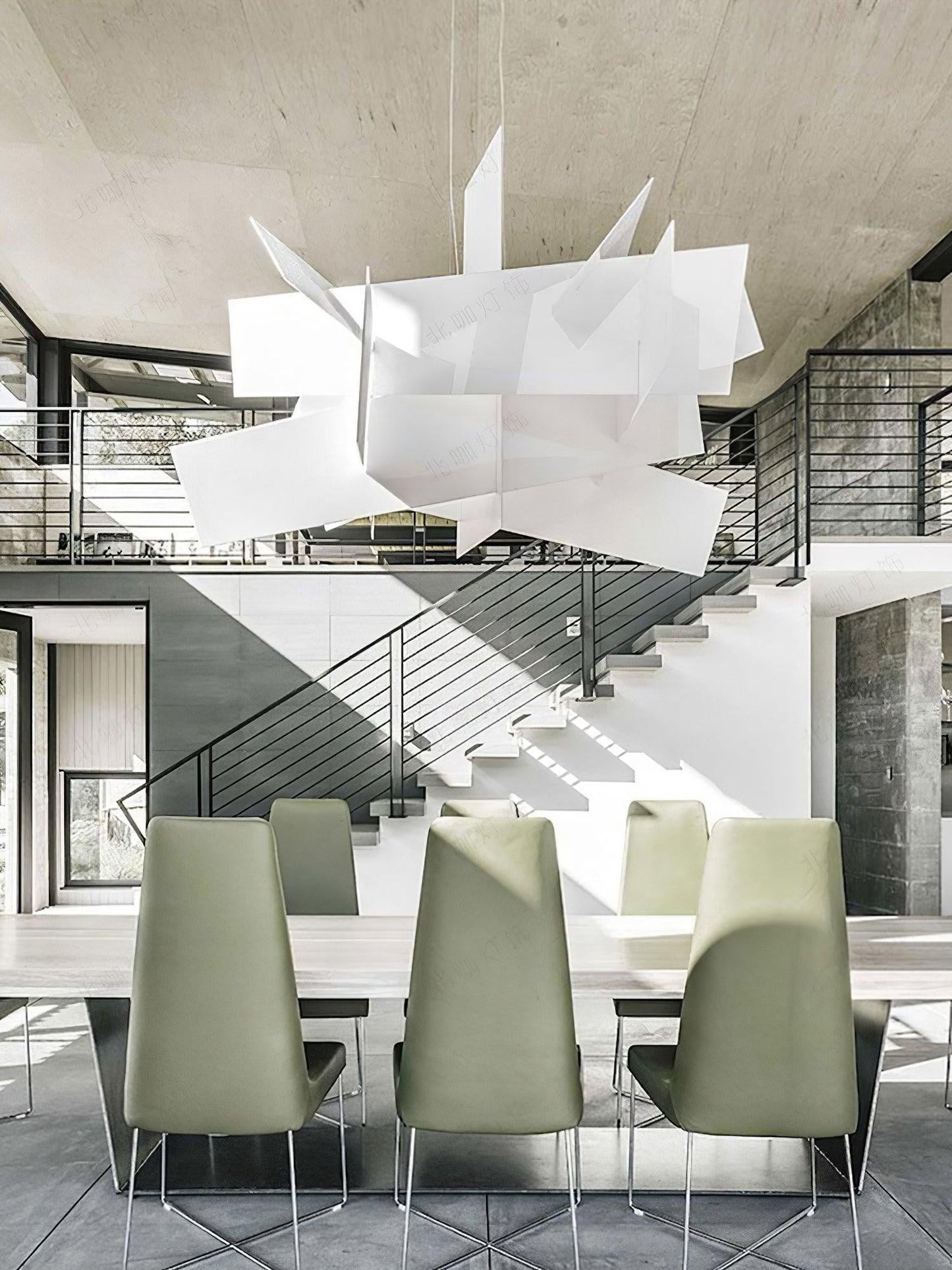 Sculptural Burst Pendant Light