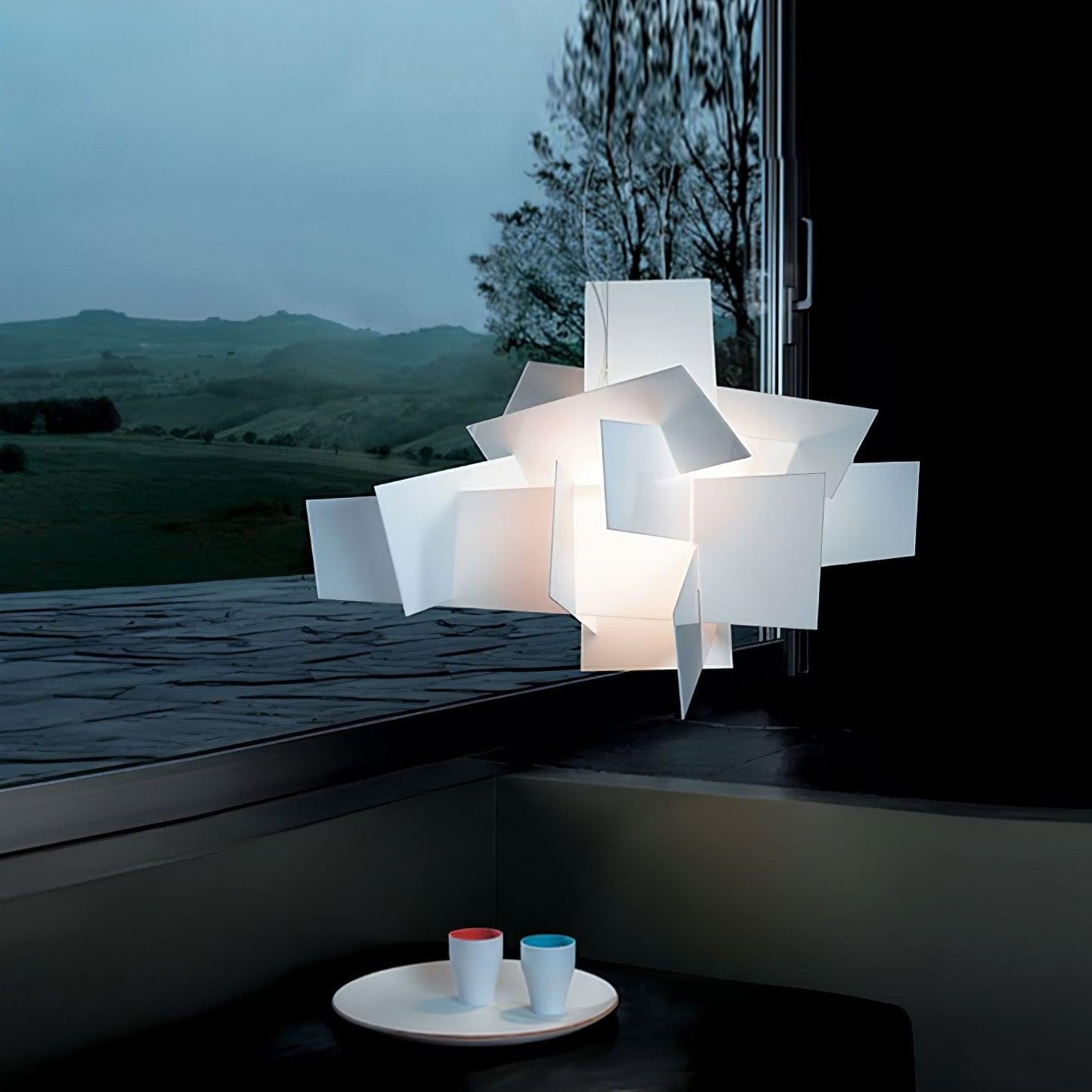 Sculptural Burst Pendant Light