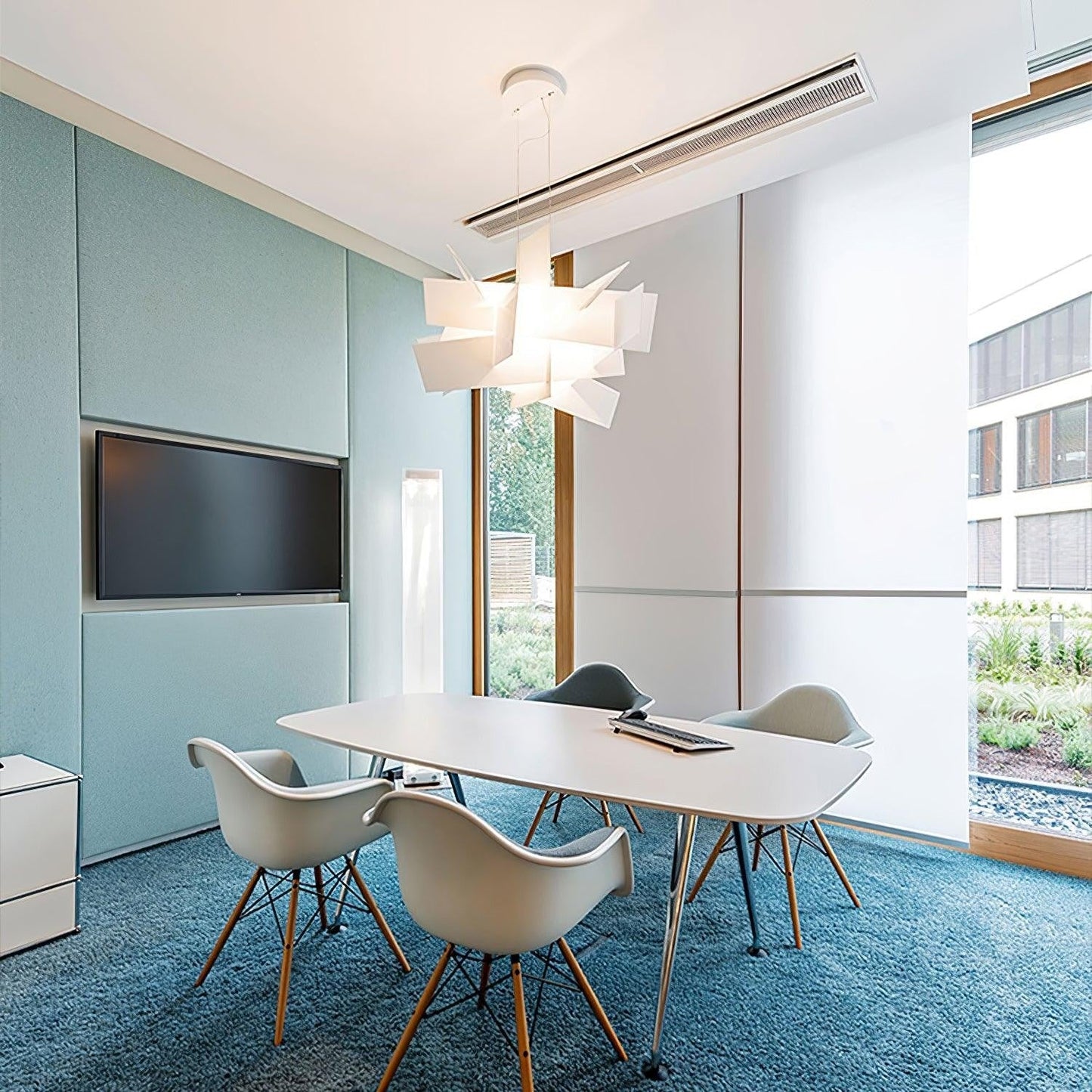 Sculptural Burst Pendant Light