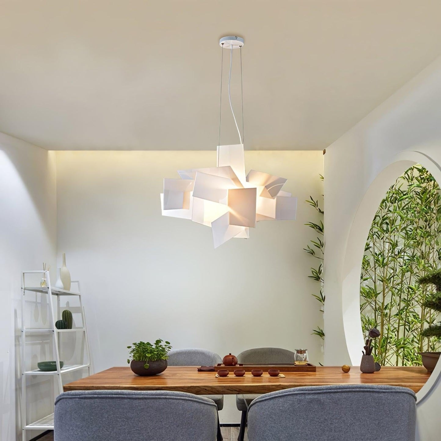 Sculptural Burst Pendant Light