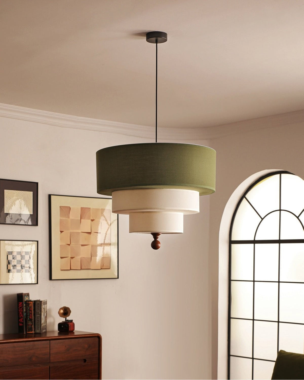 Soft Tiered Fabric Pendant