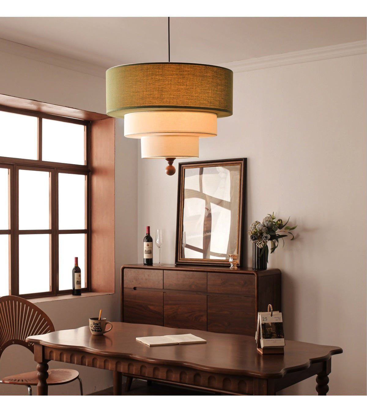 Soft Tiered Fabric Pendant