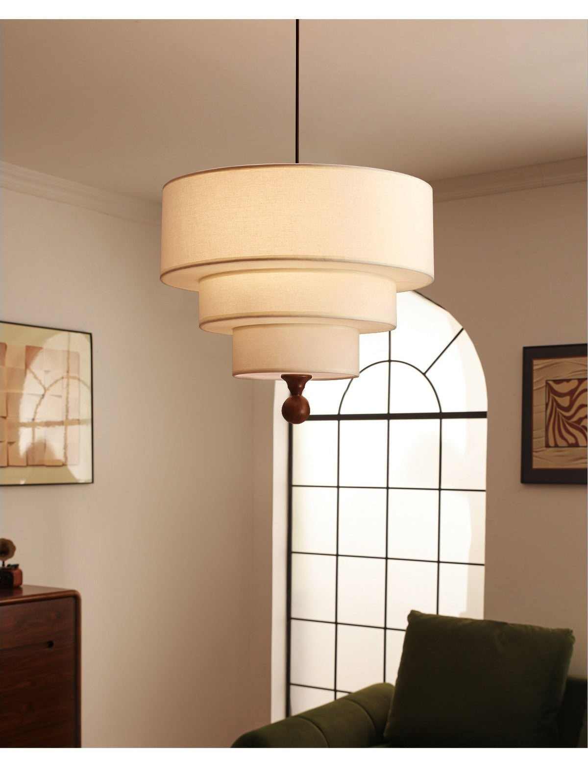 Soft Tiered Fabric Pendant