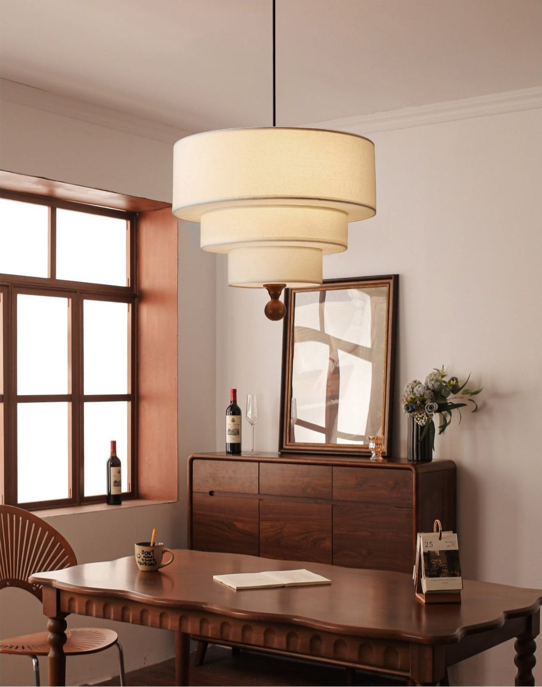 Soft Tiered Fabric Pendant