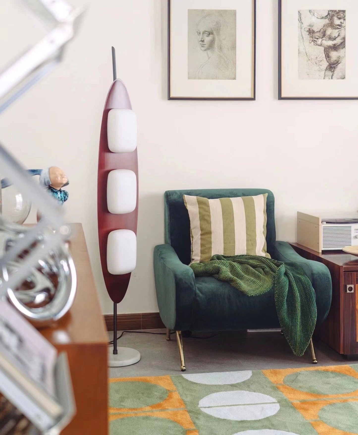 Surfboard-Inspired Floor Lamp