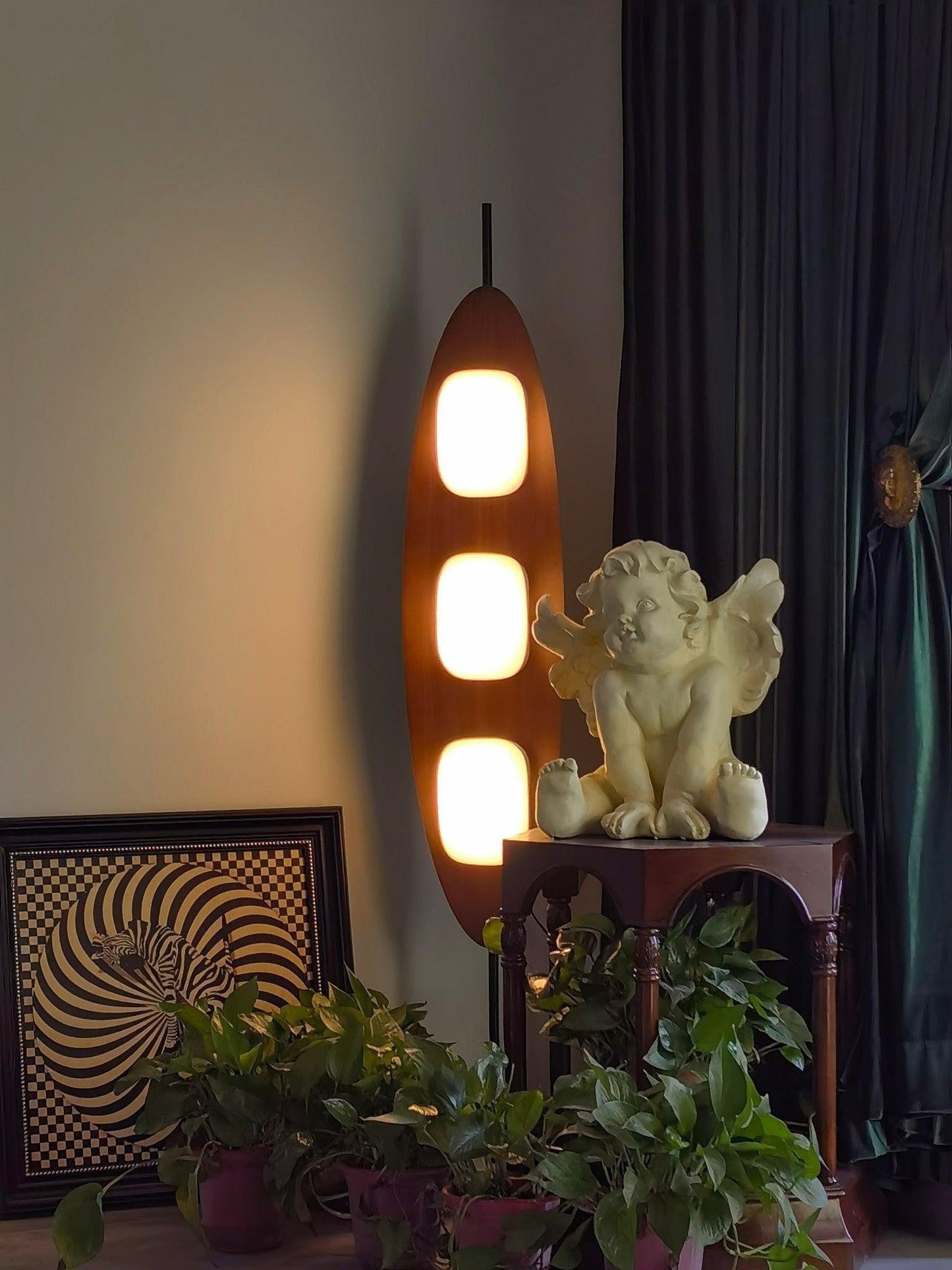 Surfboard-Inspired Floor Lamp