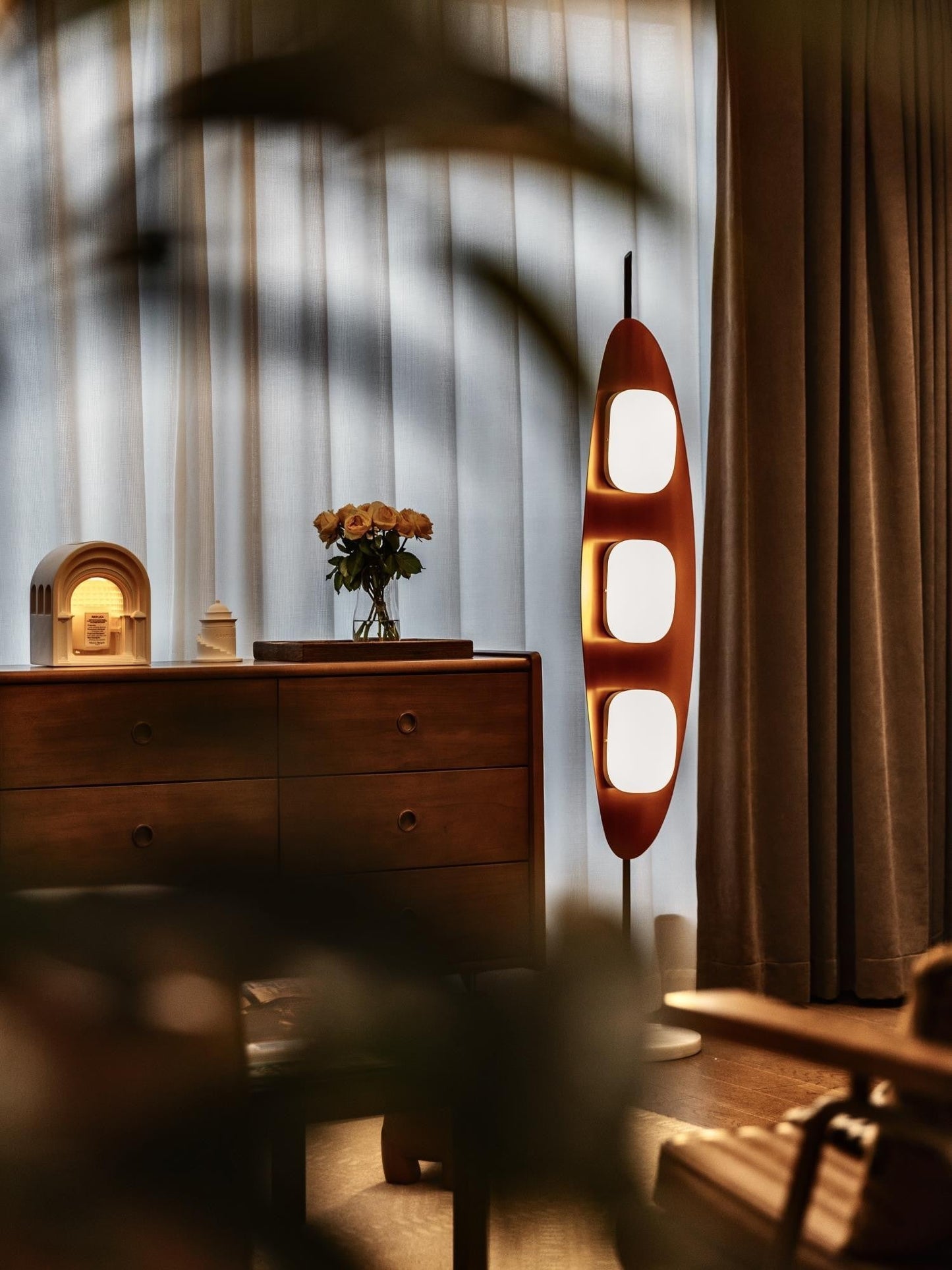 Surfboard-Inspired Floor Lamp