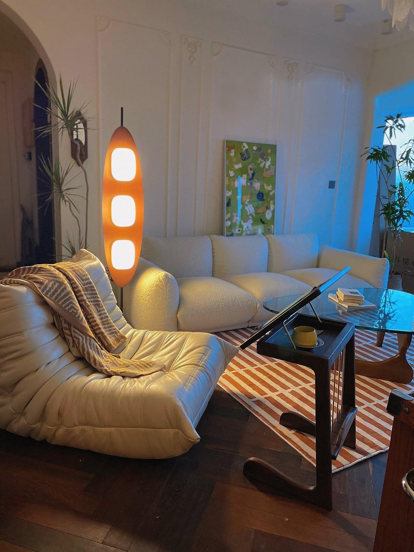 Surfboard-Inspired Floor Lamp