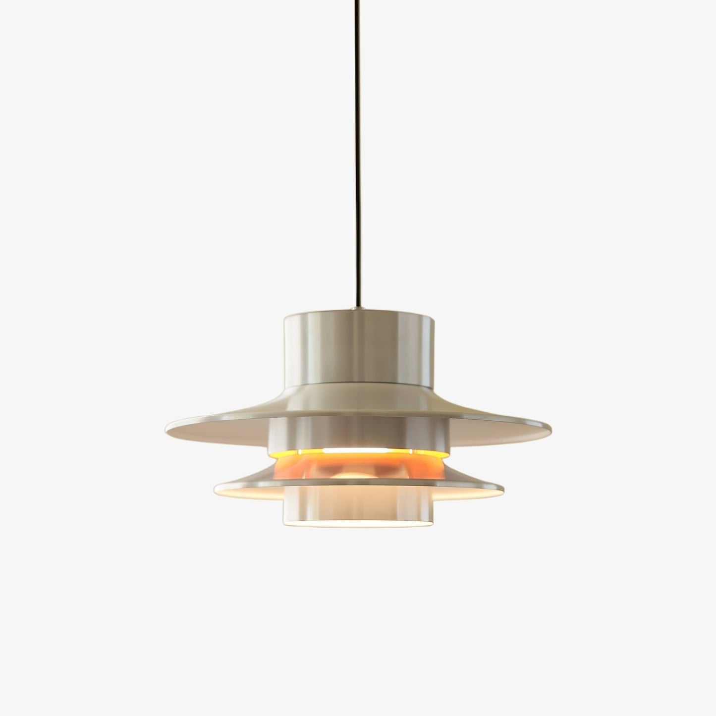 Tiered Chrome Disc Pendant Light