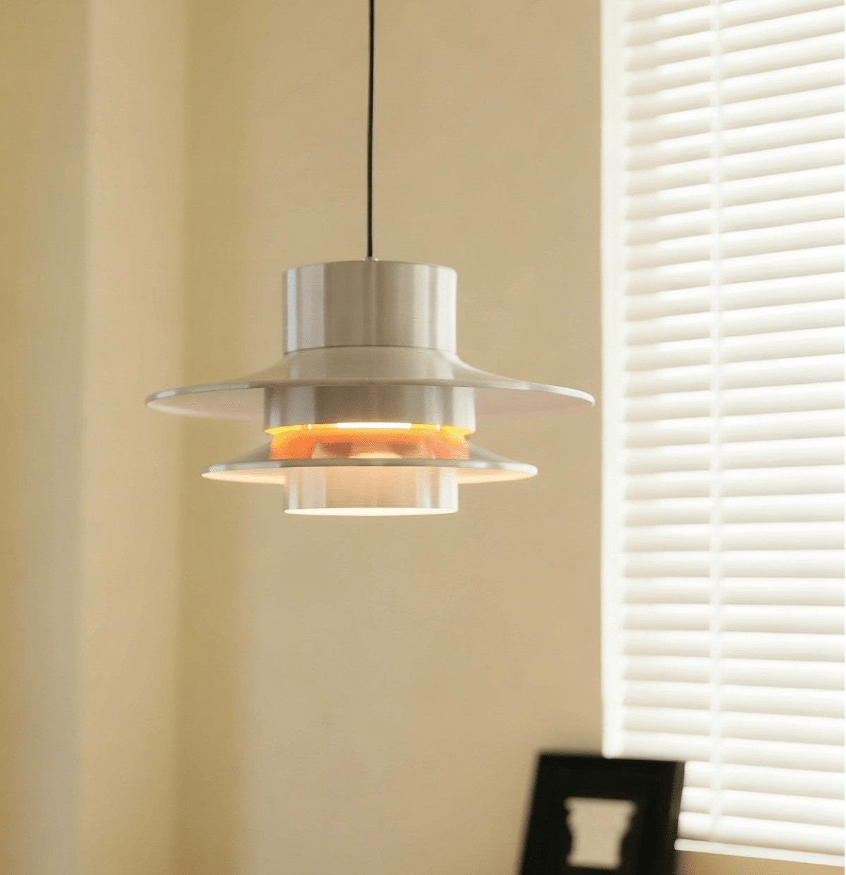 Tiered Chrome Disc Pendant Light
