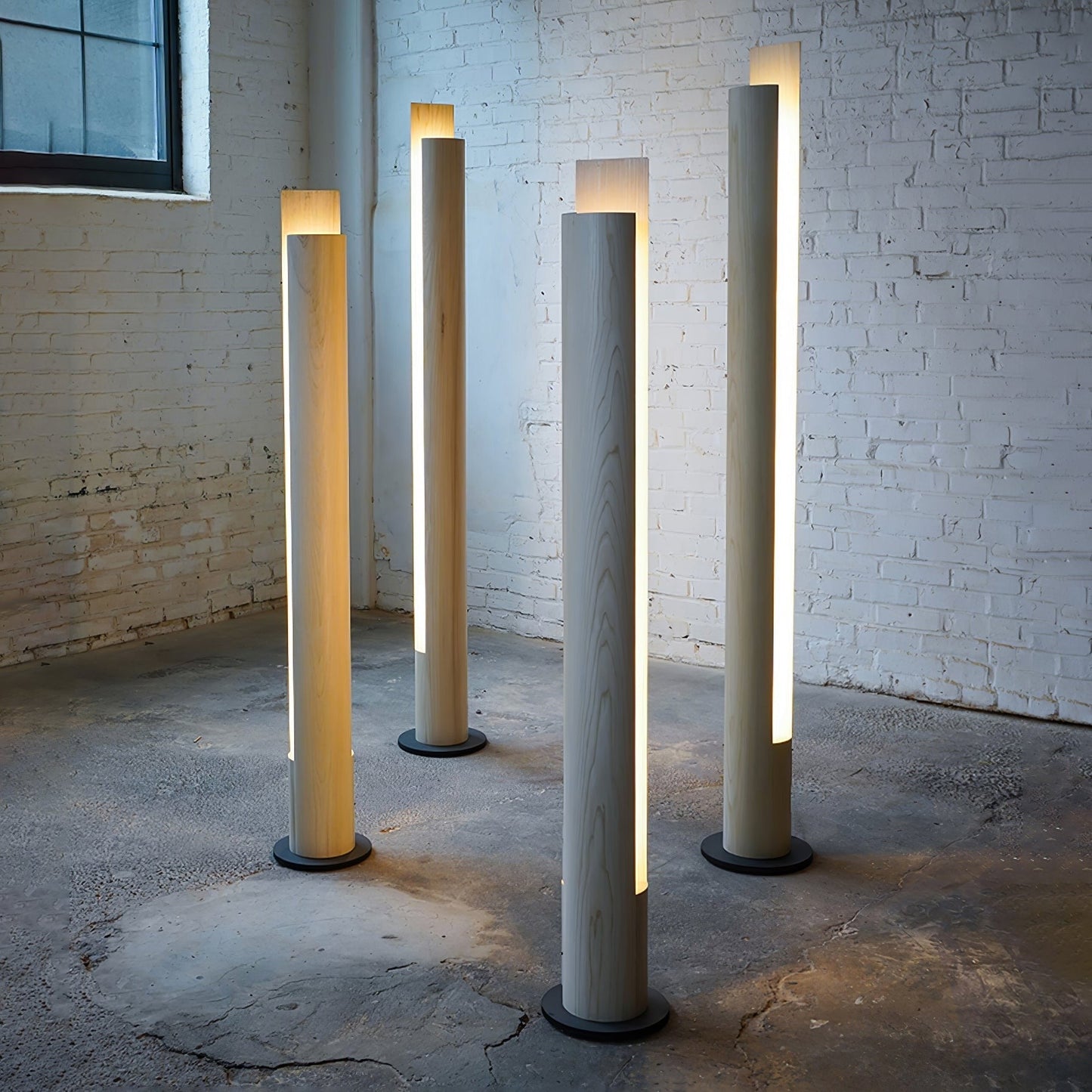 Timber Column LED Floor Lamp