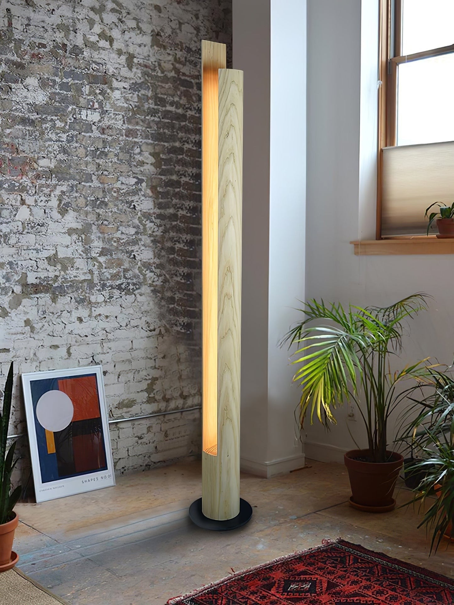 Timber Column LED Floor Lamp