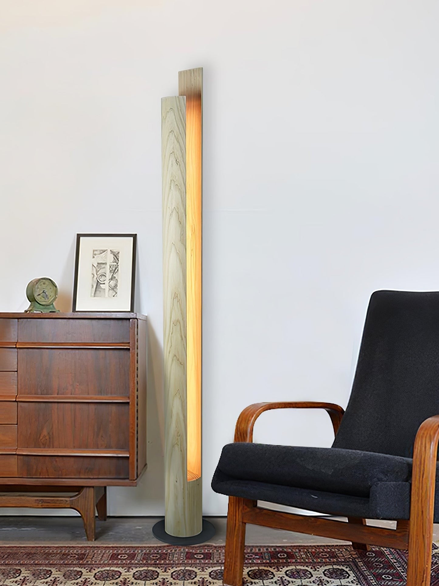 Timber Column LED Floor Lamp