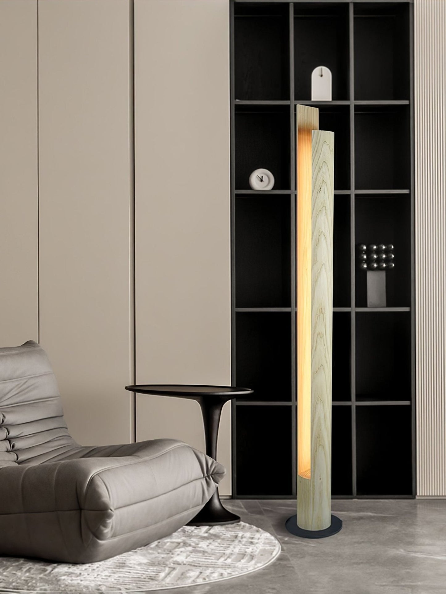 Timber Column LED Floor Lamp