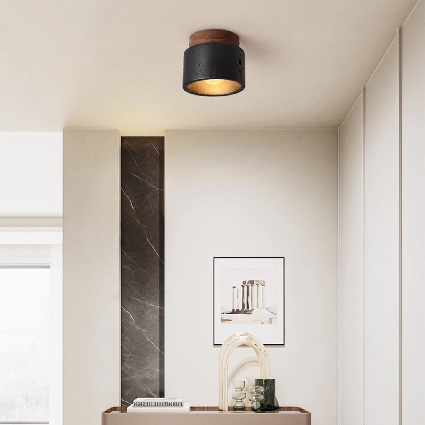 Travertine Downlight Ceiling Accent