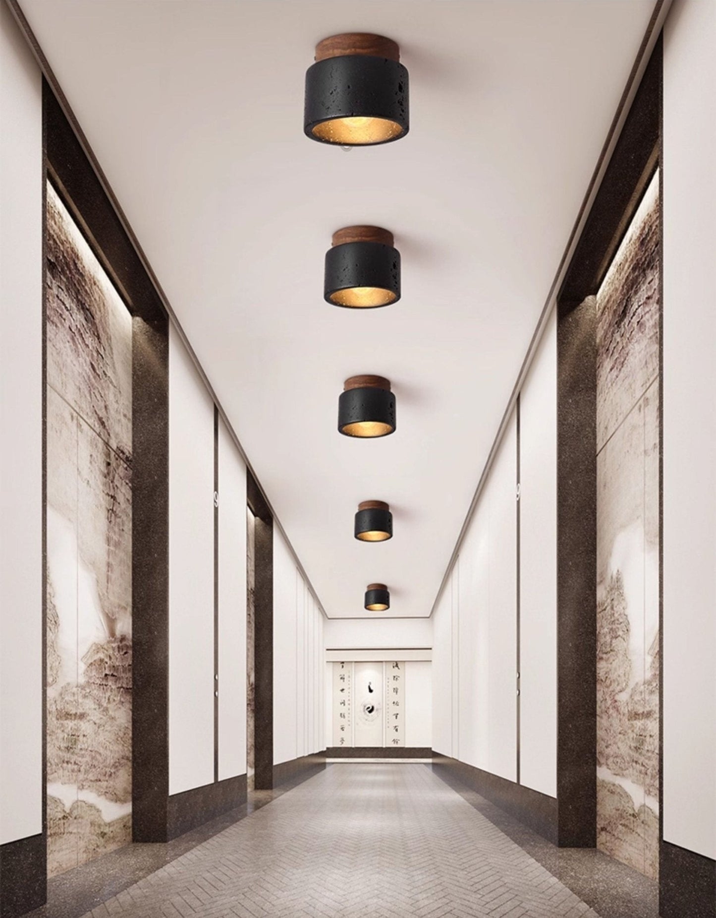 Travertine Downlight Ceiling Accent