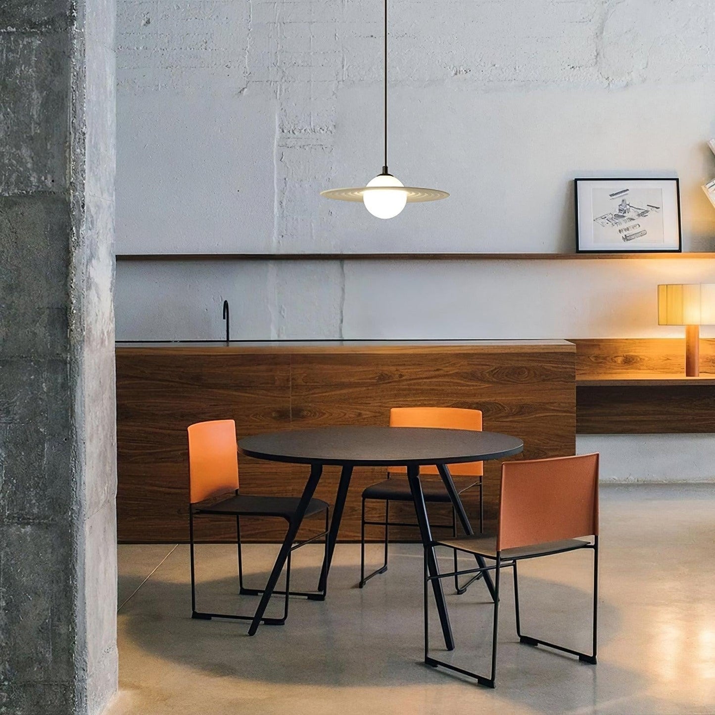 Vinyl Disc Glow Pendant Light