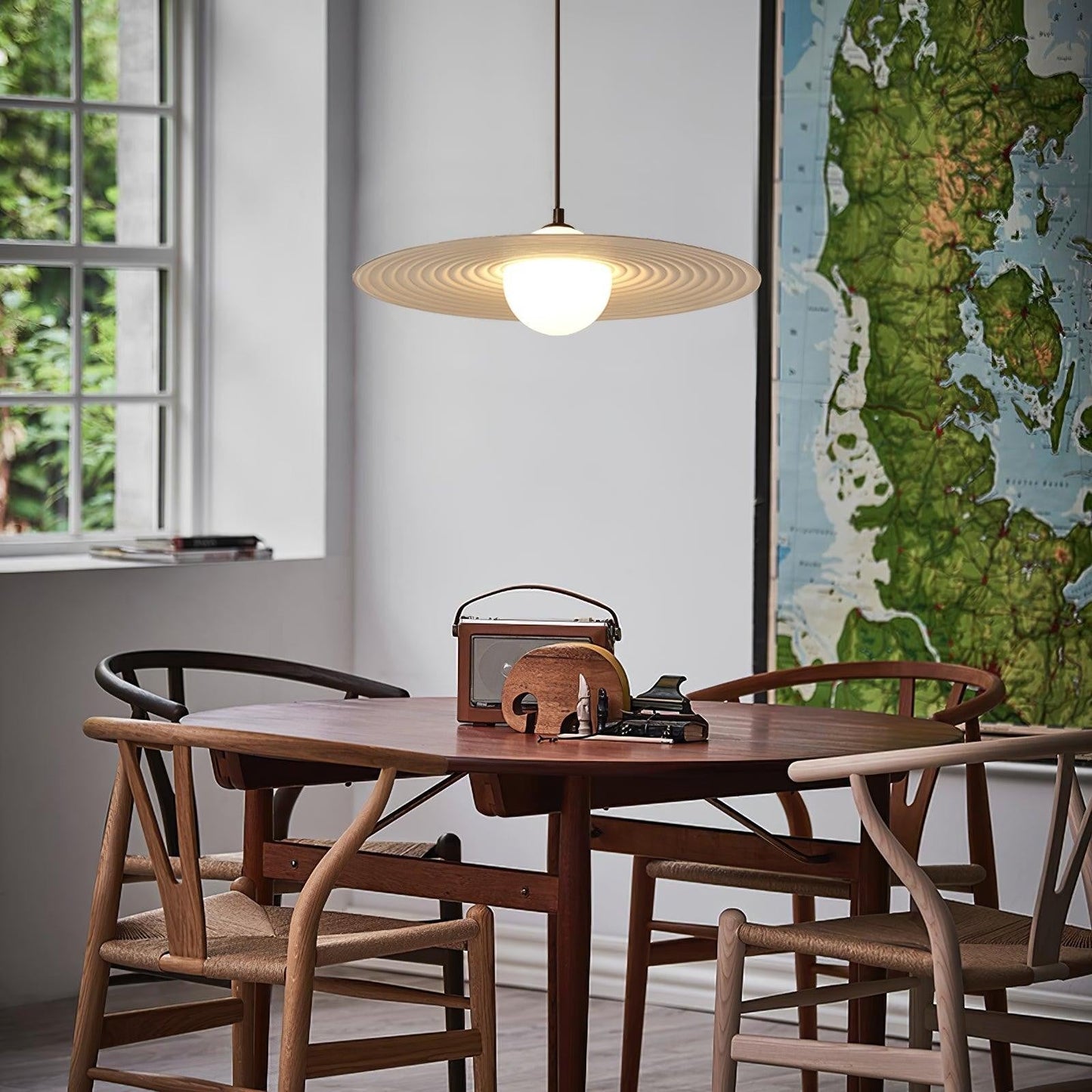 Vinyl Disc Glow Pendant Light