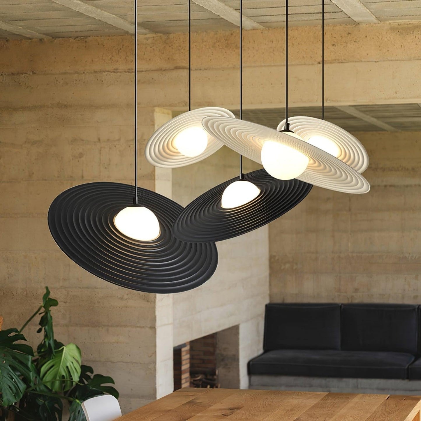 Vinyl Disc Glow Pendant Light