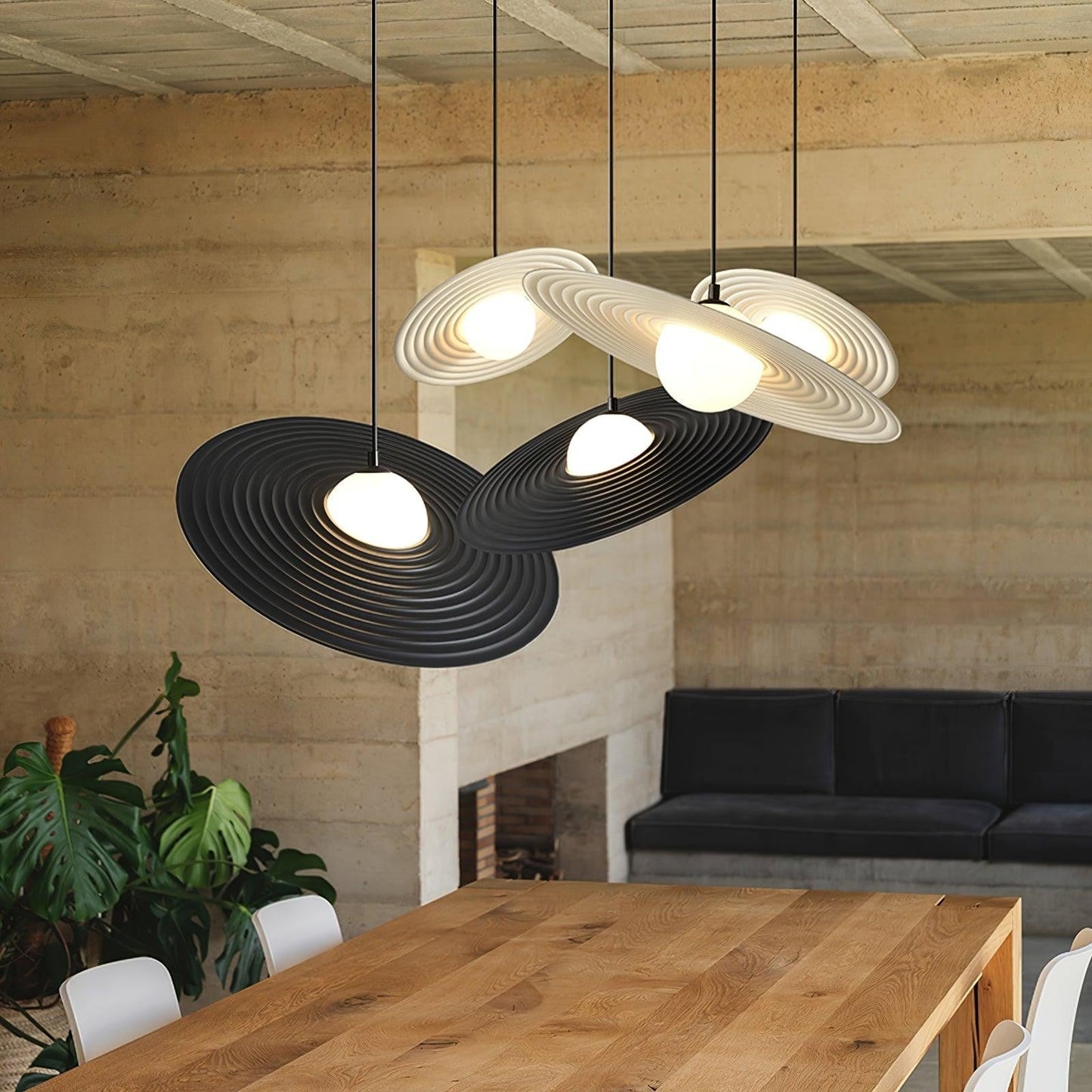 Vinyl Disc Glow Pendant Light