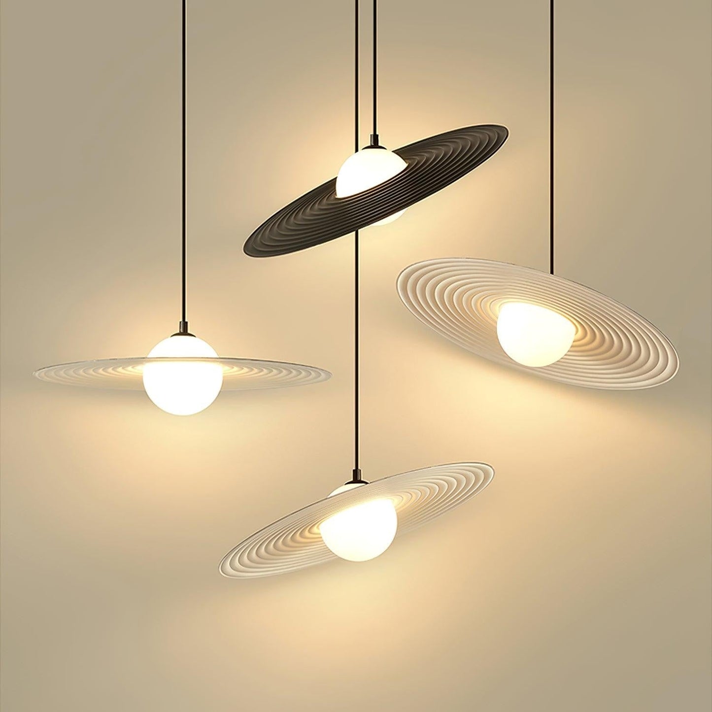 Vinyl Disc Glow Pendant Light